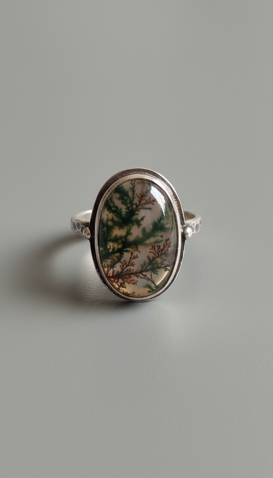 Handcrafted Moss Agate Ring