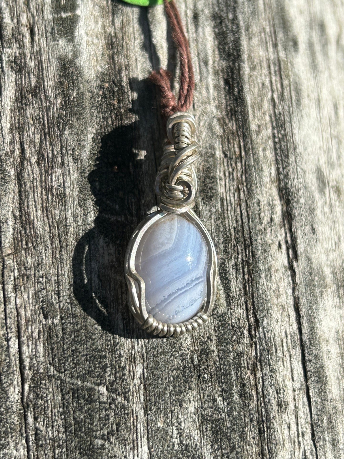 Blue Lace Agate Pendant