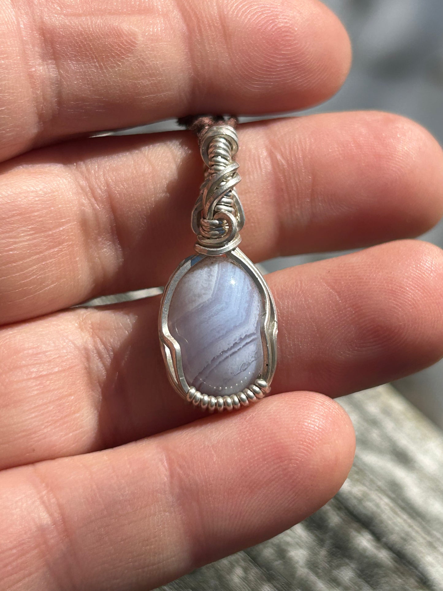 Blue Lace Agate Pendant