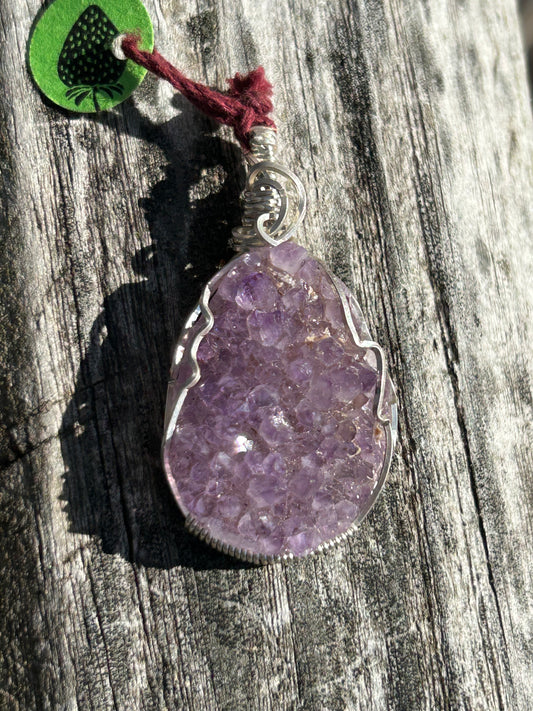 Raw Amethyst Pendant