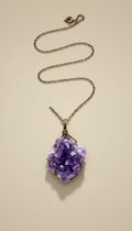 Raw Amethyst Pendant Necklace