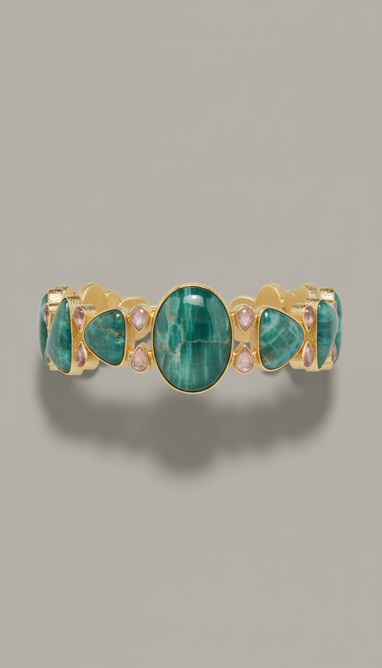 Verdant Amazonite Artisan Bracelet