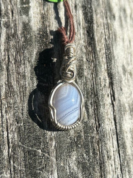 Blue Lace Agate Pendant