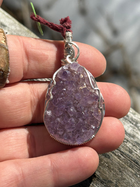 Raw Amethyst Pendant